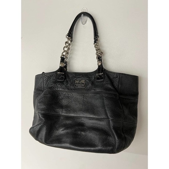 Coach Black Leather Handbag - Picture 1 of 12